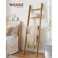 thumbnail image 3 of VASAGLE Blanket Ladder Decorative Farmhouse for The Living Room, 5-Tier Ladder Shelf, Ladder Rack for Storage and Decor, Honey Brown, 3 of 6