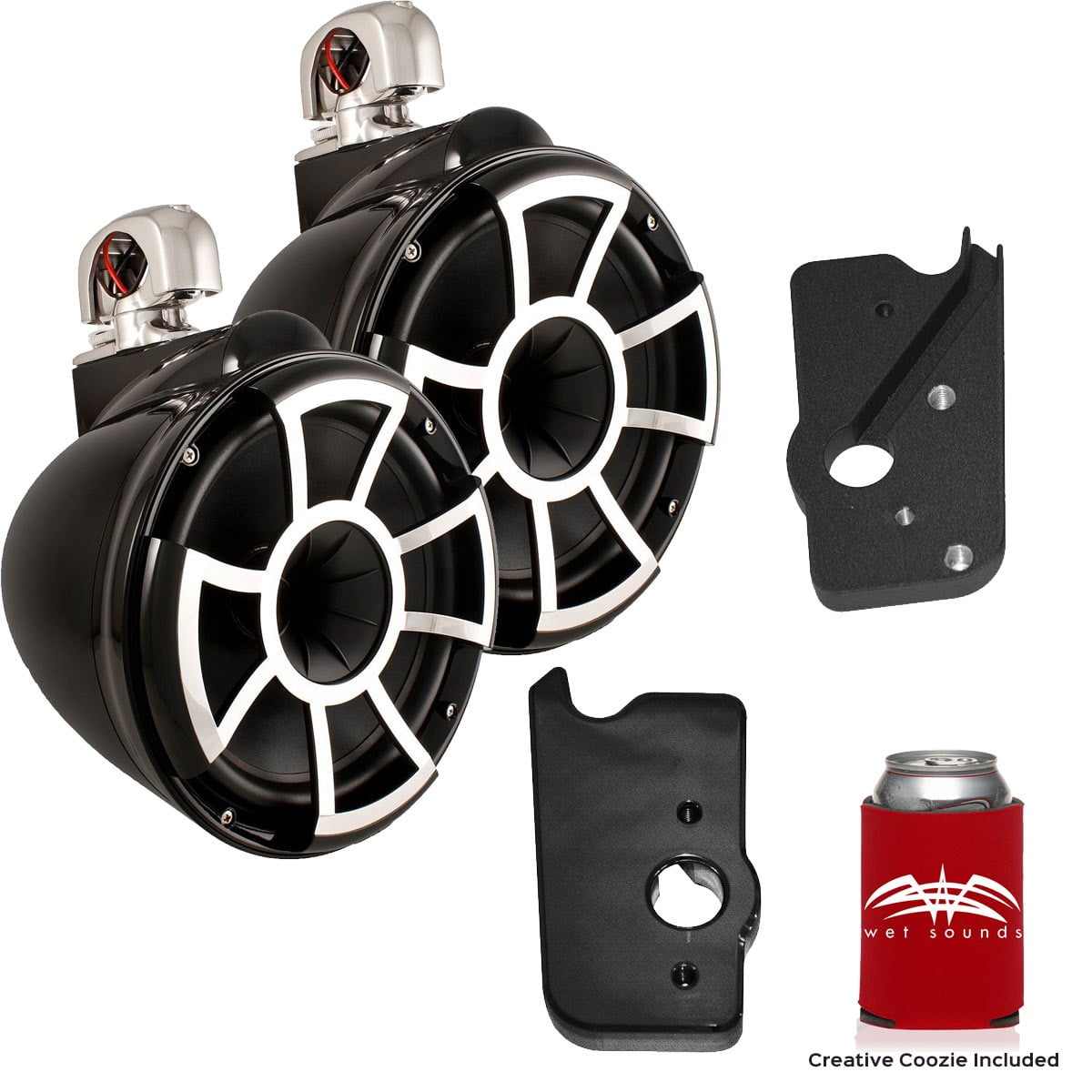 Wet Sounds For Malibu G3 Tower System REV10BSC 10" Pair Black Swivel