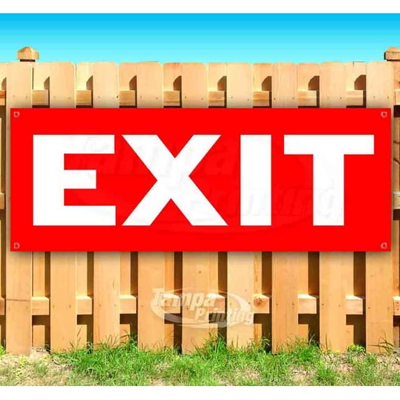 Exit 13 oz Vinyl Banner With Metal Grommets