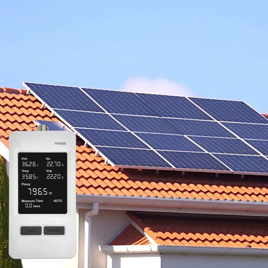 Transportable Solar Multimeter with Display and MPPT Three point Outdoor Energy Structure Diagnosis
