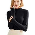 thumbnail image 2 of Crewneck Sweaters for Women Oversized Spring Winter Outfits Long Sleeve Soft Dressy Clothes Casual Pullover Tops Black S, 2 of 9