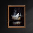 thumbnail image 1 of Póster de Ghost In Wildflowers, póster Vintage gótico de Dark Academia, pintura en lienzo, imágenes artísticas de pared, decoración de la habitación del hogar de Halloween, 1 of 4