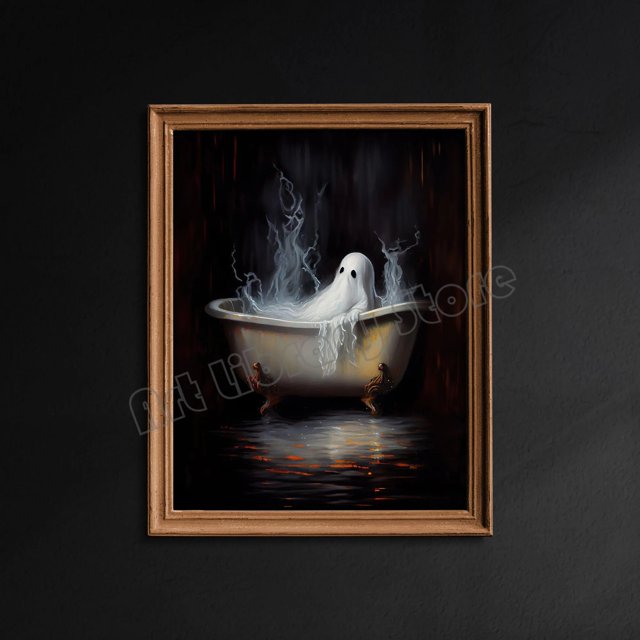 Póster de Ghost In Wildflowers, póster Vintage gótico de Dark Academia, pintura en lienzo, imágenes artísticas de pared, decoración de la habitación del hogar de Halloween