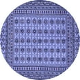 thumbnail image 1 of Ahgly Company Machine Washable Indoor Round Southwestern Blue Country Area Rugs, 7' Round, 1 of 4
