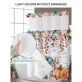 thumbnail image 4 of No Hook Cloth Fabric Shower Curtain with Snap in Liner, Orange Blue Pumpkin Fall Waterproof Shower Curtains Set with See Through Top Window, Thanksgiving Maple Leaf Vintage Bath Curtains 60"x72", 4 of 6