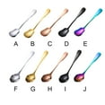 thumbnail image 2 of pitrice 6pcs Stainless Steel Teaspoon Fork Travel Handle 6pcs Cutlery Set Tableware Kitchen Portable Spoon for Coffee Afternoon Tea Type 7, 2 of 9