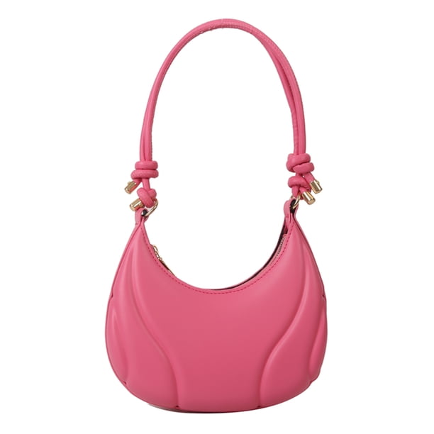 Bolso Bandolera para Mujer Gran Capacidad PU Saddle Make Up Cosmetic Bag (Rose Red)
