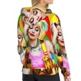 thumbnail image 2 of Harley Quinn Film Sweatshirt For Womens Fashion Hoodies Pullover Athletic Daily Hoody Hooded Clothing Gift Small, 2 of 7