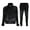 Black, variant on G-Style USA Men's Velvet Velour Tracksuit Set, Zipper Jacket and Sweatpants, Up to 5X