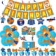 thumbnail image 4 of Blippi Tema Fiesta De Cumpleaños Decorativo Vajilla Plato De Papel Taza Mantel Bandera Pastel Topper Set, 4 of 4