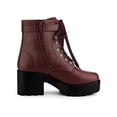 thumbnail image 3 of Unique Bargains Women's Chunky Heel Platform Ankle Combat Boots, 3 of 8