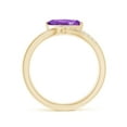 thumbnail image 2 of ANGARA Natural Diagonal Marquise Amethyst Ribbon Shank Ring in 14K Yellow Gold for Women (Size-10x5mm) | February Birthstone, Birthday, Anniversary, Jewelry Gift for Women | Natural Amethyst Ring, 2 of 9
