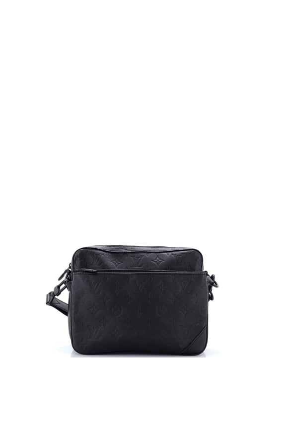 Pre-Owned Trio Messenger Bag Monogram Shadow Leather By Rebag