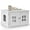 White, variant on Gymax Large Wooden Cat Litter Box Enclosure Hidden Cat Washroom w/ Divider White