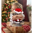 thumbnail image 5 of DolliBu Santa Sitting Moose Stuffed Animal Plush Toy with Hooded Sweater - Super Soft Wild Animal Dress Up with Red Santa Claus Outfit, Perfect Holiday Christmas Gift, 8 Inch, 5 of 6