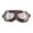 Silver plated, variant on Vintage Pilot Style Cruiser Scooter Motorcycle Goggles Half Helmet Glasses-Porn