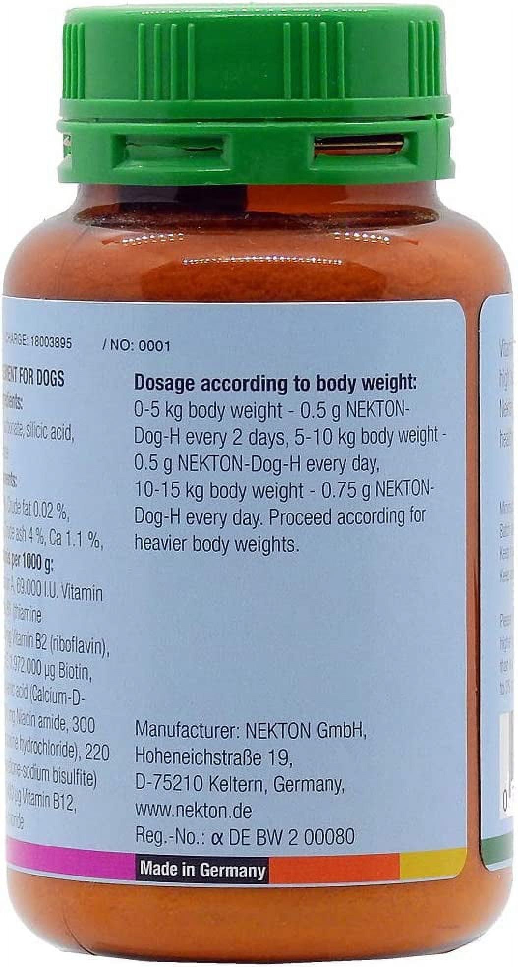 NEKTON Dog-H Canine Vitamin Supplement 4.23 oz (120g)