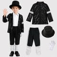 thumbnail image 5 of Halloween Costume Set Pop Music PopSinger Outfit for Halloween Party Carnival Stage Performance Role Play Dress Up Show Red S, 5 of 7