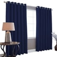 thumbnail image 1 of Cortinas Blackout MELOCOTTON HOGAR 275cm Ancho 215cm Largo 2 paneles 100% Microfibra Poliéster marino, 1 of 8