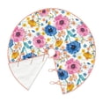 thumbnail image 3 of Balery Rose Flowers Printed Christmas Tree Skirt , Merry Christmas Party Christmas Tree Decoration,Adjustable Tree Skirt-30", 3 of 8