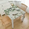 thumbnail image 2 of nygtbtfer Tablecloth Spring Eucalyptus Leaf Wreath Table Cover Washable and Spillproof Table Cloths for Kitchen Dinner Picnic Holiday Party Buffet Decor Botanical Foliage on Linen, 2 of 7