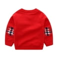 thumbnail image 3 of FUZHIQ Girl Sweaters Reindeer Print Christmas Top Crew Neck Xmas Fall Winter Outfits for 18-24 Months, 3 of 7