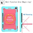 thumbnail image 3 of elitegadget Case for Amazon Fire Max 11 inch Tablet (13th Generation, 2023 Release) Hybrid Shockproof 360 Rotating Ring Stand Case with Shoulder Straps + 1 Film Screen Protector (Teal/Pink), 3 of 5