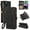 black, variant on Solennerer Compatible with iPhone 14 Case Wallet with RFID Blocking Card Holder for Women and Men, Fashion PU Leather Magnetic Snap Flip Zipper Strap Wallet Phone Case Fit