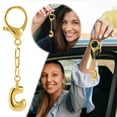 thumbnail image 1 of Stylish Gold Initial Keychains Copper Alphabet Key Ring for Elegant Accessory for Home and Party Decoration, 1 of 5