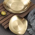 thumbnail image 3 of YAOMOBB Garbage Plate 304 Stainless Steel Spit Bone Dish Mirror Polished Square Utensil Kitchenware, 3 of 7