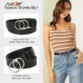 thumbnail image 7 of SUOSDEY Belt for Women Leather Waist Belt for Jeans Dress Pants with Double Ring 3 Pack, 7 of 7
