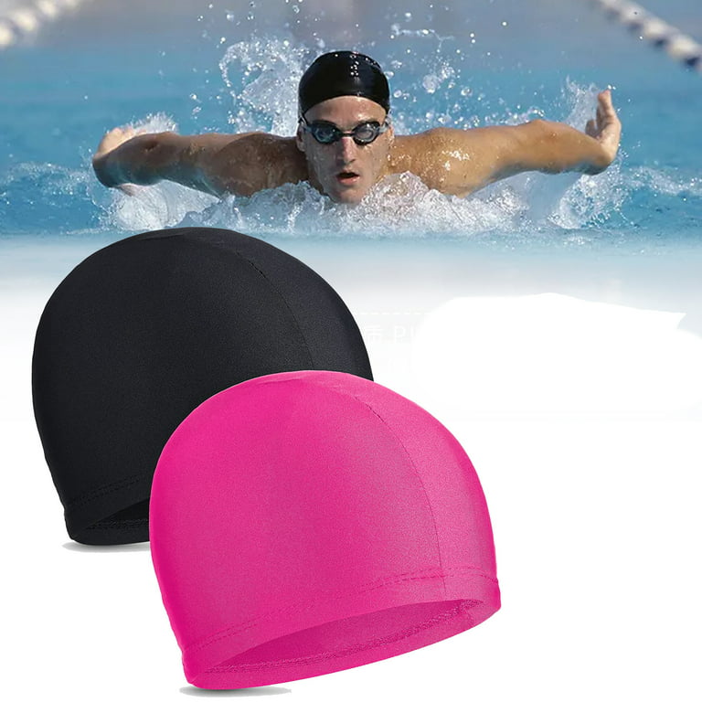 2 Pack Swim Caps for Women Swimming Protect Ears Long Hair Swimming Cap Hat  Adults Men Women Sport Ultra Thin Bathing Caps