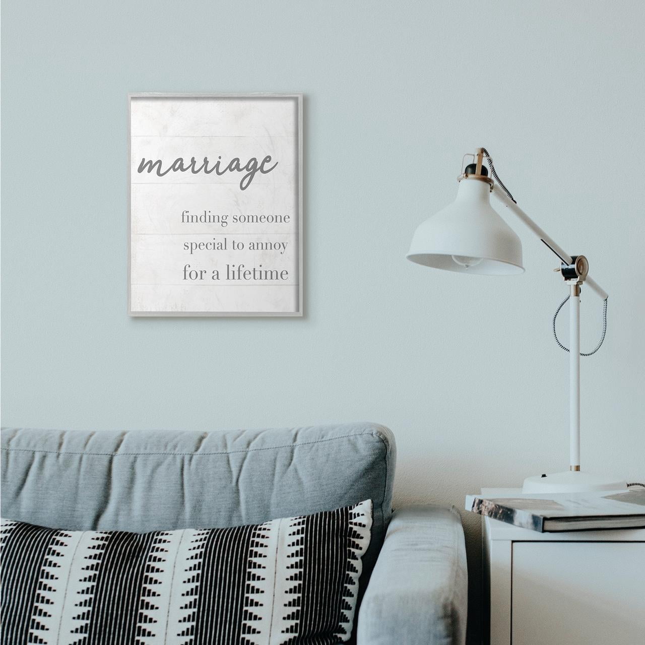 Stupell Industries Marriage Someone Special To Annoy Funny Family Home Word Design Framed Wall Art by Daphne Polselli