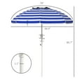 thumbnail image 2 of 5.7ft Heavy Duty High Wind Beach Umbrella Parasols, UV 40+ Protection Outdoor Sunshade Umbrella with Carry Bag, for Patio Garden Beach Pool Backyard (Stripe Blue), 2 of 8