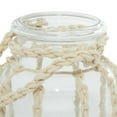thumbnail image 4 of DecMode Clear Glass Decorative Candle Lantern with Rope Handle, 4 of 9