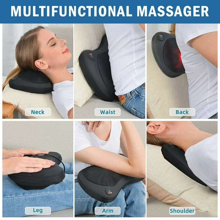 Shiatsu Back Neck Massager with Heat Electric Massager for Back & Shoulder  Massage Pillow Muscle Relaxation Gift for Family