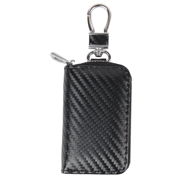 Key Fob Protector Signal Blocker for Key Fob, Used to Block Signals Faraday Key Fob Protector Carbon Fiber Leather Key Case, Car Key Box, Car Key Protector