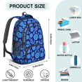 thumbnail image 5 of Paisley and Floral Blue Pattern Cute School Backpack Bag with Padded Back and Adjustable Shoulder Straps 16.9 X 12.6 X 5.9 Inches, 5 of 5