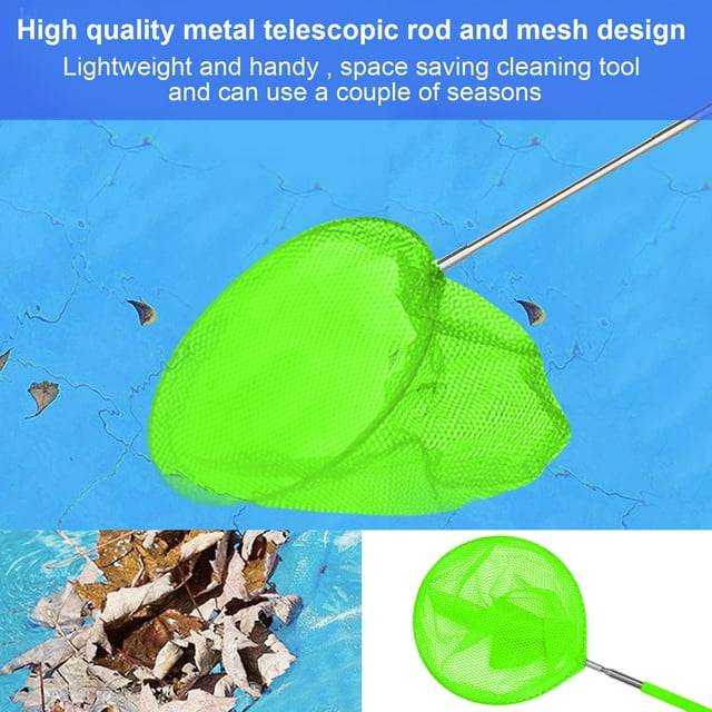 LSLJS Pool Cleaning Net Swimming Pool Fishing Net Skimmer Pond Bathtub Leaves with Rod Cleaning