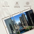 thumbnail image 6 of Elephant Stock Chicago Riverside Towers Wall Art - Horizontal Multi Panel Canvas - Living Room Wall Decor - Places Multi Panel - Gray And Blue Decor - 38" x 24", 6 of 8