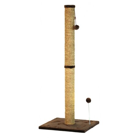 Cat Craft 40  Sea Grass Scratching Post (Dark Chocolate Fur 16x16 Base)