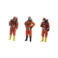 thumbnail image 2 of Bunblic 3Pcs Standing Firefighter Figure Model Miniature Man Hand Painted Character Doll Architectural Building Miniature Scene 2.8cm orange, 2 of 8