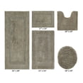 thumbnail image 2 of Better Trends Bathroom Rugs 5 Piece Set 100% Cotton Soft U-Shaped Toilet Mat Water Absorbent Reversible Bathroom Decor Toilet Base Contour, Lid Cover Beige Lux Collection, 2 of 4