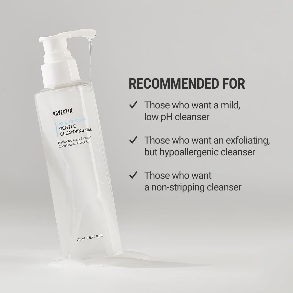 Rovectin Gentle Facial Cleansing Gel, Face Wash Cleanser