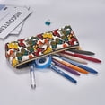 thumbnail image 5 of Naloa Retro Floral Butterfly Print Leather Pencil Case - Portable Big Capacity Pencil Pouch Organizer Bag Stationery Bag for Work & Office Pencil Pen Case, 5 of 5