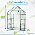 thumbnail image 2 of Machrus Ogrow Deluxe Walk-In Greenhouse with 3 Tiers & 6 Shelves, Clear Cover for Indoor and Outdoor Greenhouse Gardening, 2 of 8