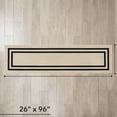 thumbnail image 5 of Washable Skid-Resistant Runner Rug, Border, Natural Twist and Black, 26" x 96", 5 of 9