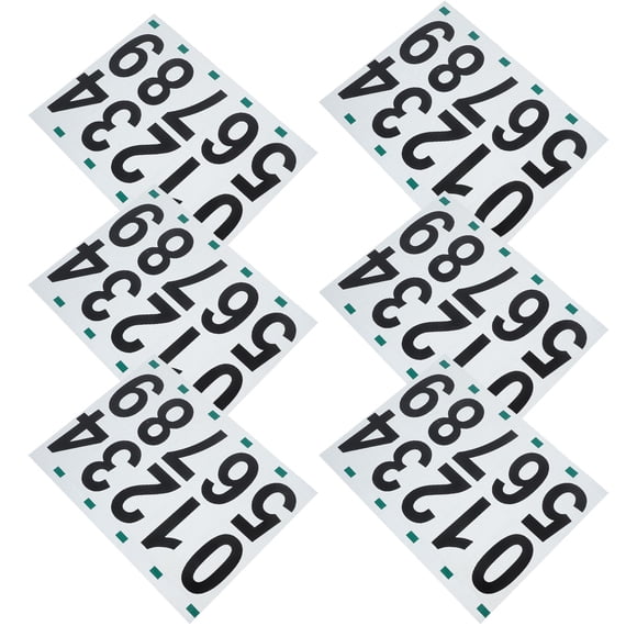 LOLIPPYY 6 Sheets Reflective Stickers for Mailbox Address Plaque Black PVC Easy Installation