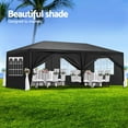 thumbnail image 2 of 10'x20' Outdoor Canopy Tent Wedding Party Tent with 6 Removable Sidewalls, Heavy Duty Waterproof Gazebo Patio Shelter for BBQ Camping Party Cater Events, Black, 2 of 6