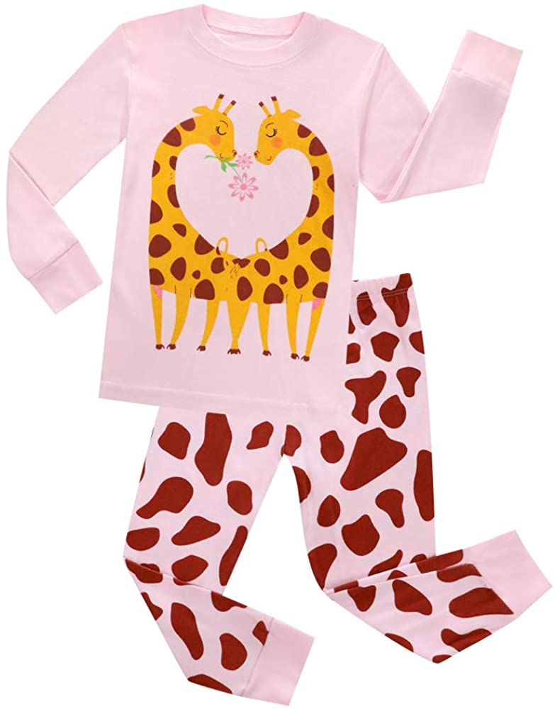 Little Girls Pajamas Sets 100% Cotton Sleepwear Kids Girls Pjs ...